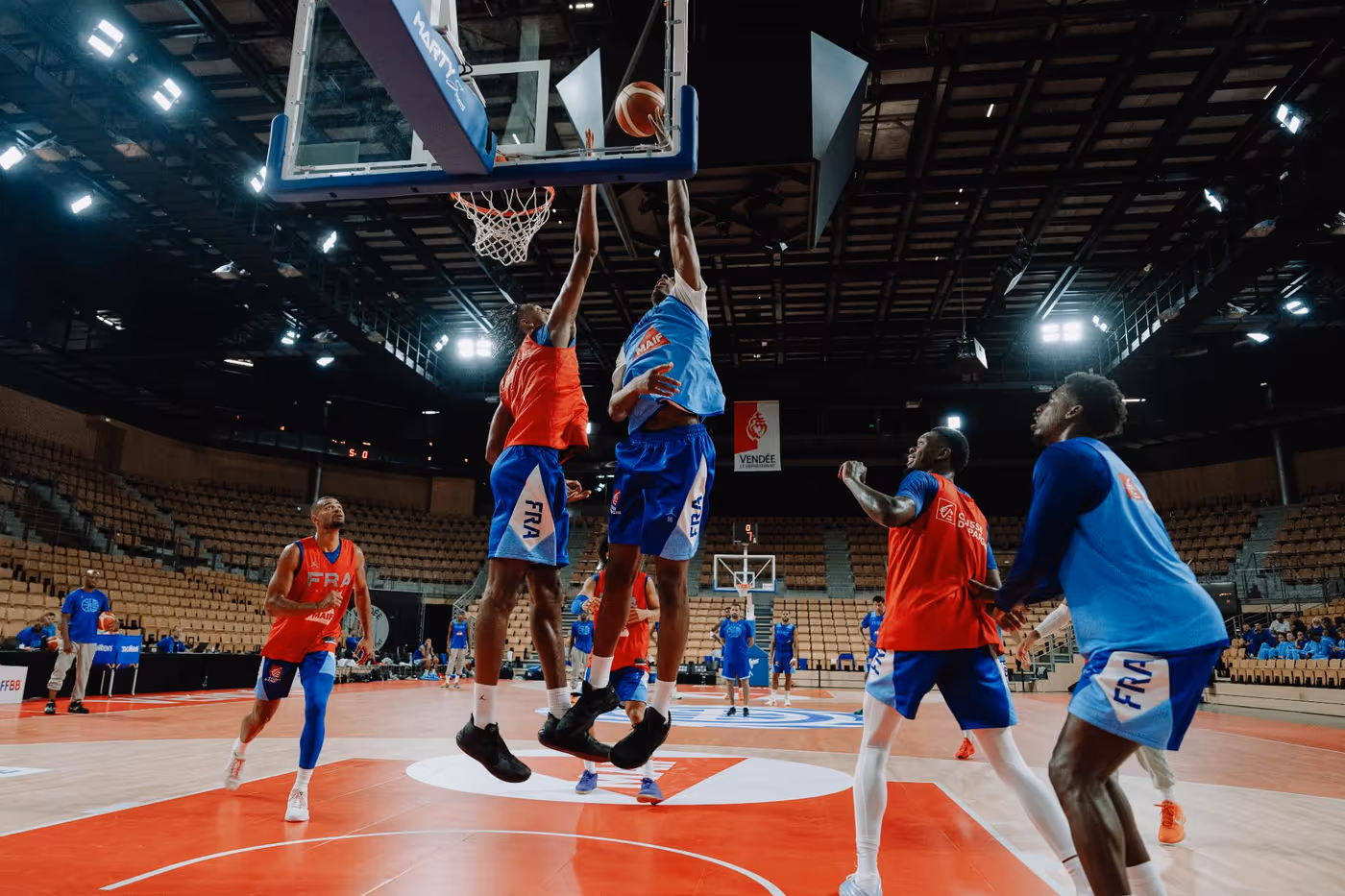 Préparation Eurobasket M 2025 Entrainement Vendéspace