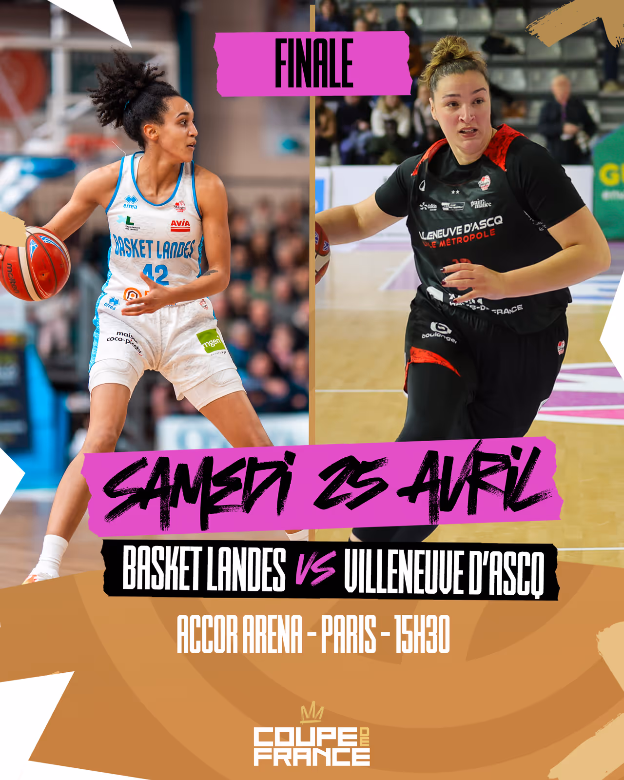 Basket Landes-Villeneuve d'Ascq, une finale inédite à l'Accor Arena